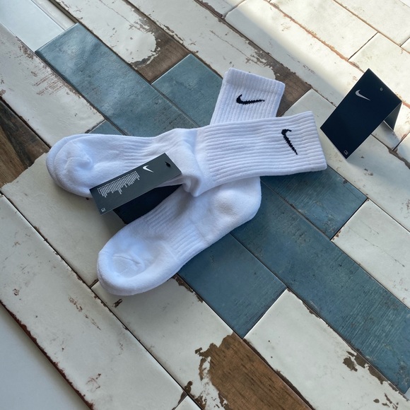 Nike everyday white crew cushioned thick cotton socks 1 pair mens woman… - Picture 4 of 6